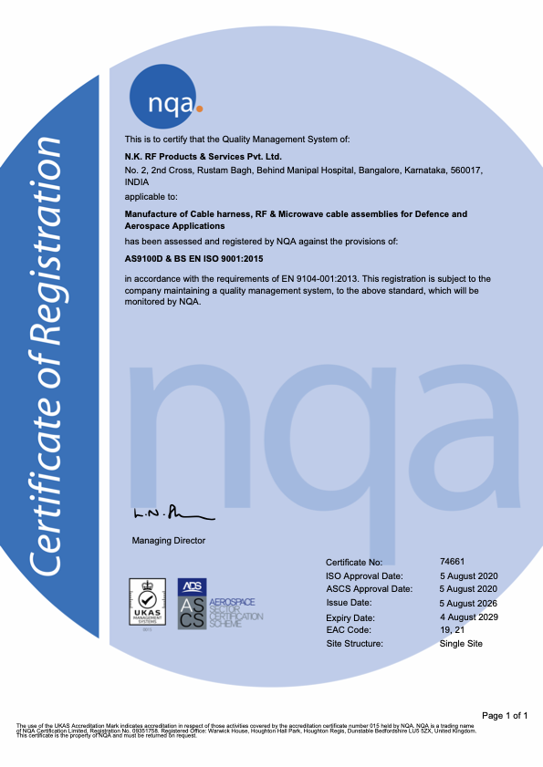AS9100 and ISO 9001 Certified